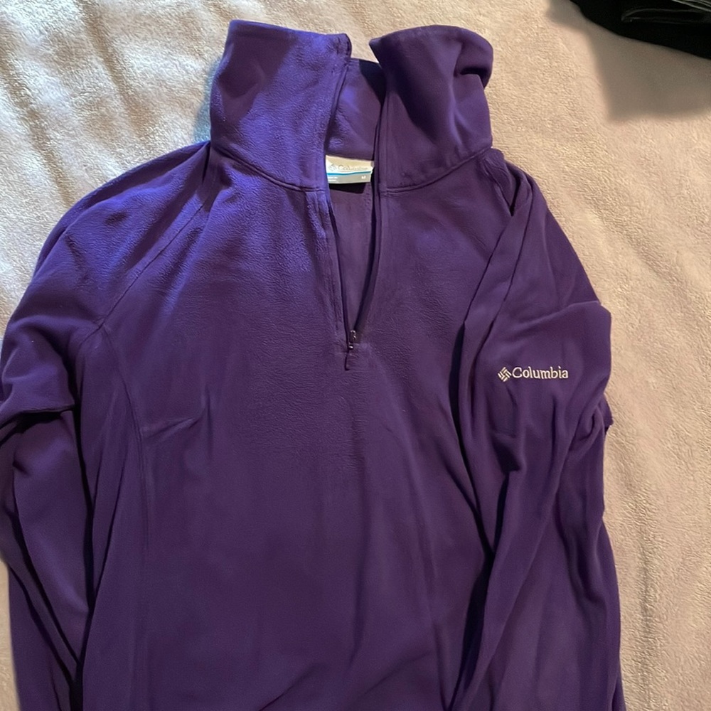 Medium purple Columbia quarter zip jacket